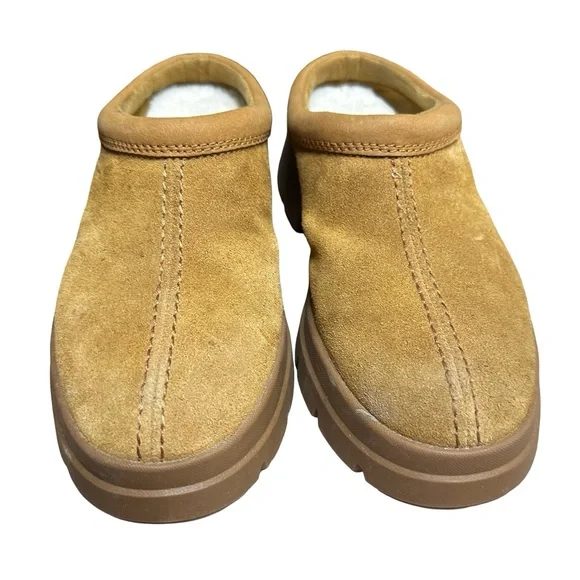 Koolaburra by UGG Neerie Clog Size 8 Brown Tan Slip On Chunky Faux Fur Comfy - Picture 4 of 11
